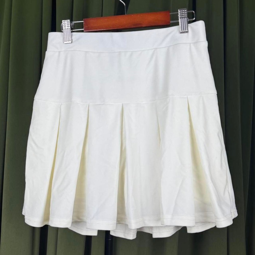 Her Entire Name Says Grace White Pleated Tennis Skirt Mini Sporty Small